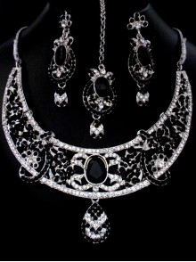 Rhodium Necklace Set